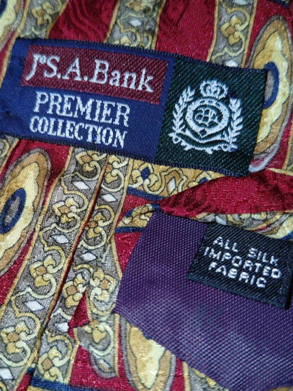 Jos. A. Bank Men's 100% Silk Art Deco Vintage Neck Tie
